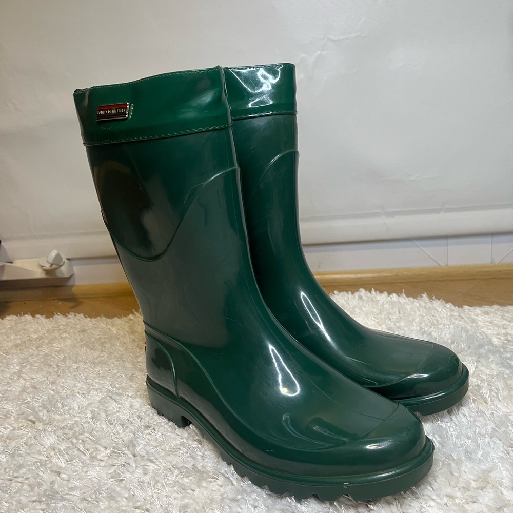 Tommy Hilfiger Green Rain Boots